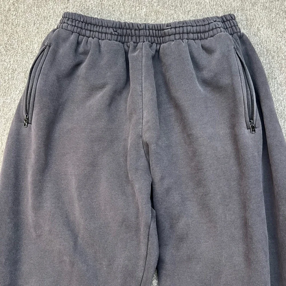 Yeezy Season 6 Sweatpants Mens XL Charcoal Grey Cotton Zip Pocket Joggers USA